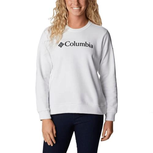 Columbia Logo Sweatshirt Kvinde White Sweatshirts Str S - Bomuld hos Magasin