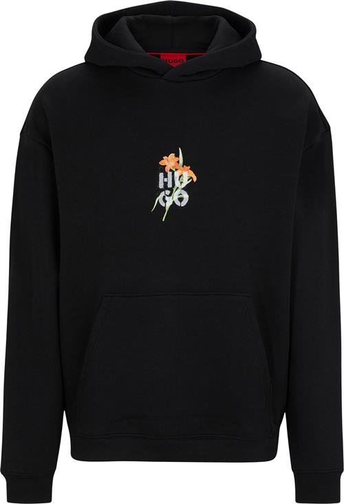 HUGO Diblossomy Mand Sort Hoodies Str L - hos Magasin