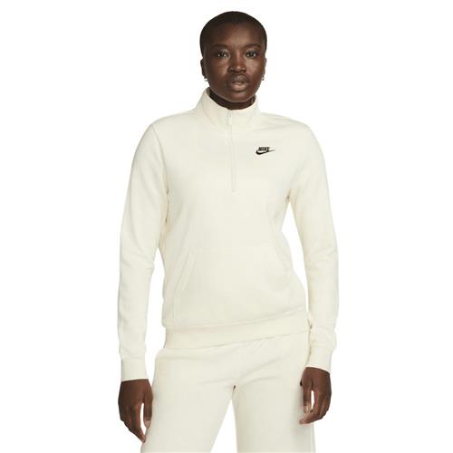 Nike Nike Sportswear Club Fleece WO Kvinde Coconut Milk/black Sweatshirts Str L - Bomuld hos Magasin