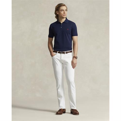 Polo Ralph Lauren Slim Fit Stretch Mesh Polo Mand Blå Kortærmede Poloer Slim Fit Str XL - hos Magasin