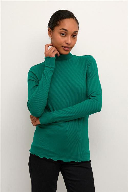 Se Kaffe Kadrew Turtleneck Tshirt Kvinde Aventurine Langærmede T-shirts Str S - hos Magasin ved Magasin