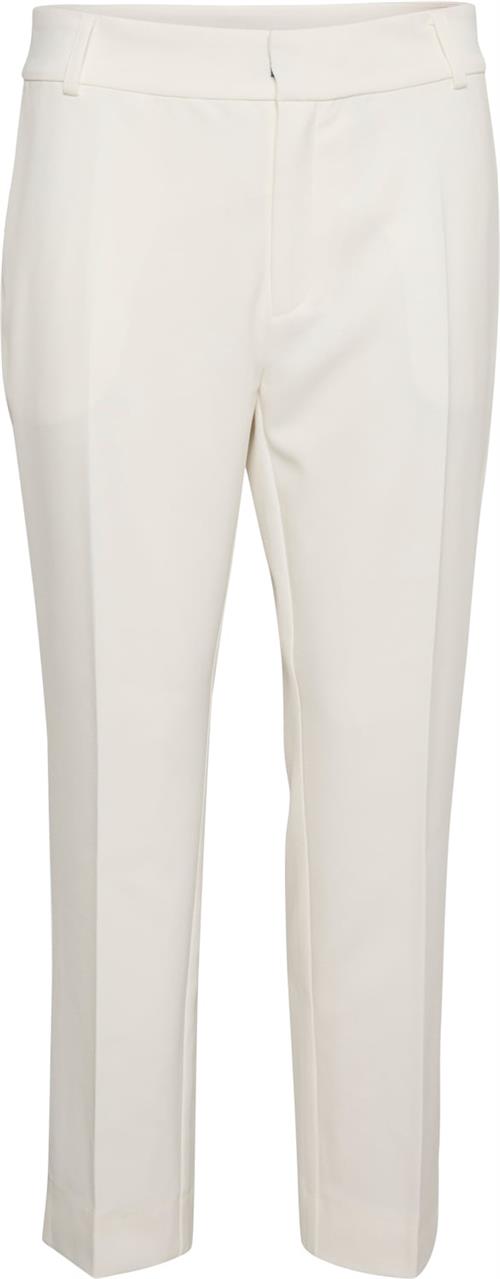 My Essential Wardrobe Yolamw Straight Slit Pant Kvinde Snow White Bukser Med Lige Ben Str 42 - hos Magasin