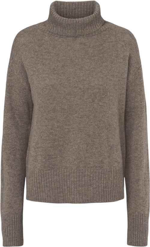 O'TAY Merle Jumper Kvinde Brownstone Rullekraver Str S - hos Magasin