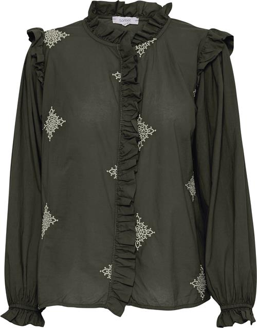 Sorbet Sbstarry Blouse Kvinde Beetle Langærmede Bluser Str L - hos Magasin