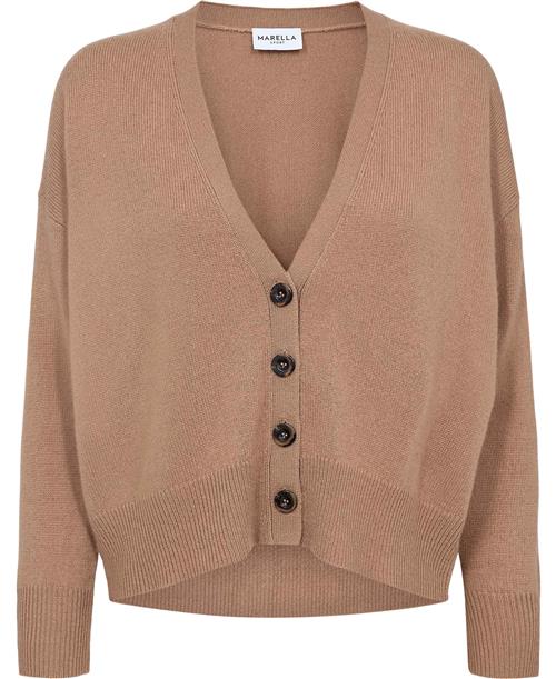 Marella Scorpio Kvinde Camel Cardigans Str L - Uld hos Magasin