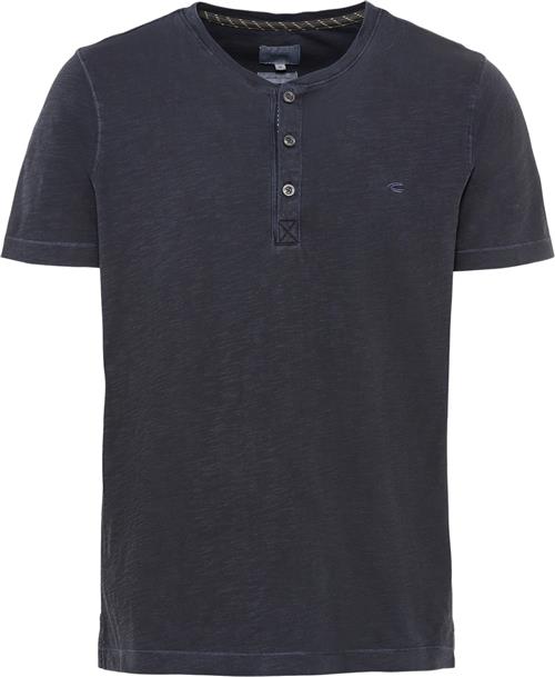 Camel Active NOS Henley Mand Night Blue Kortærmede T-shirts Str L - Bomuld hos Magasin