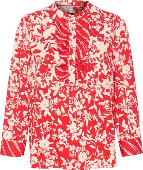 Culture Cumay Shirt Kvinde Red Flower Mix Langærmede Bluser Str L - hos Magasin