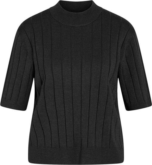 Bruuns Bazaar Anemonebbglady Knit Kvinde Black Sweaters Str L - Viskose hos Magasin