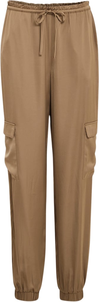 Minus Selva Mid Waisted Cargo Pant Kvinde Ermine Brown Cargo Bukser Str 44 - hos Magasin