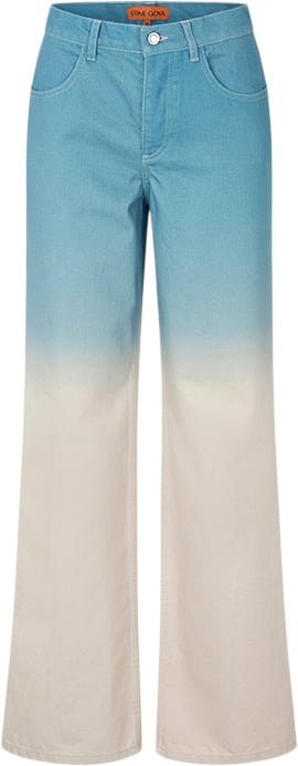 Se Stine Goya Sgjoelle, 1998 Denim Kvinde Ocean Hue Wide Jeans Str 26 Denim - hos Magasin ved Magasin