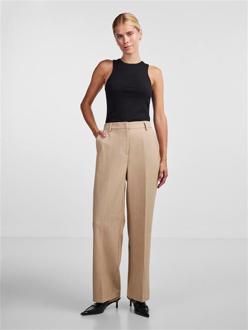 Se YAS Yaslikka HW Wide Pants S. Noos Kvinde Nomad Bukser Med Lige Ben Str S - hos Magasin ved Magasin