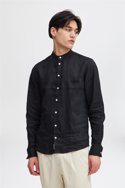 Casual Friday Cfanton BD LS Linen Shirt Mand Black Beauty Langærmede Skjorter Regular Fit Str XL - hos Magasin