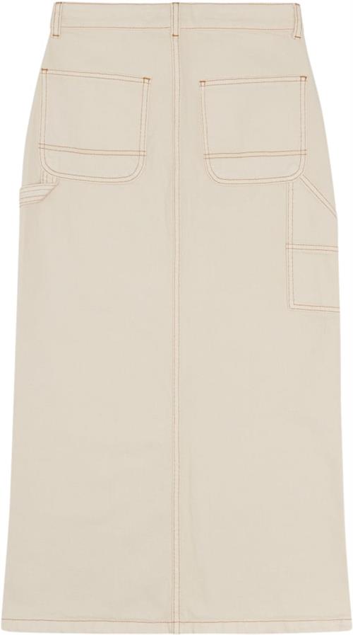 Woodbird Wbpander Denim Skirt Kvinde Off White Midi Nederdele Str S Denim - hos Magasin