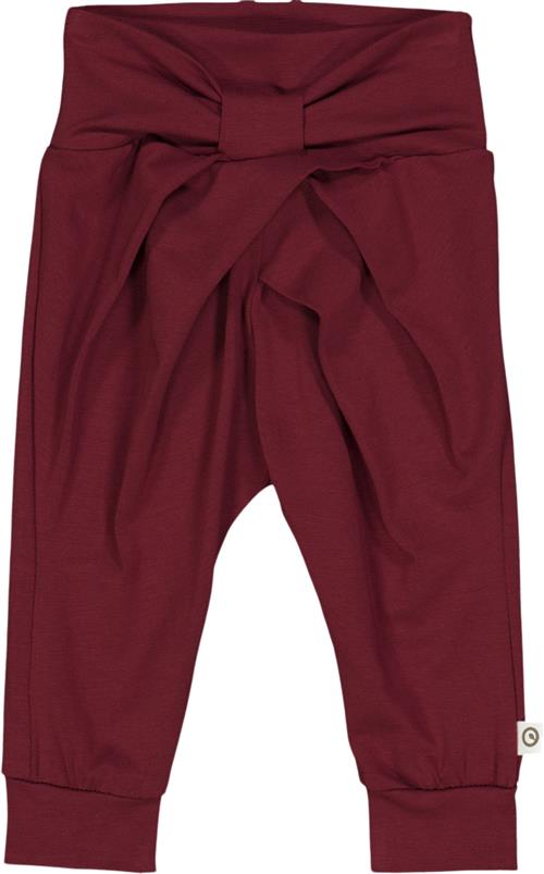 Se Müsli by Green Cotton Cozy me bow Pants Baby Str 98 - Cabernet Bukser Bomuld hos Magasin ved Magasin