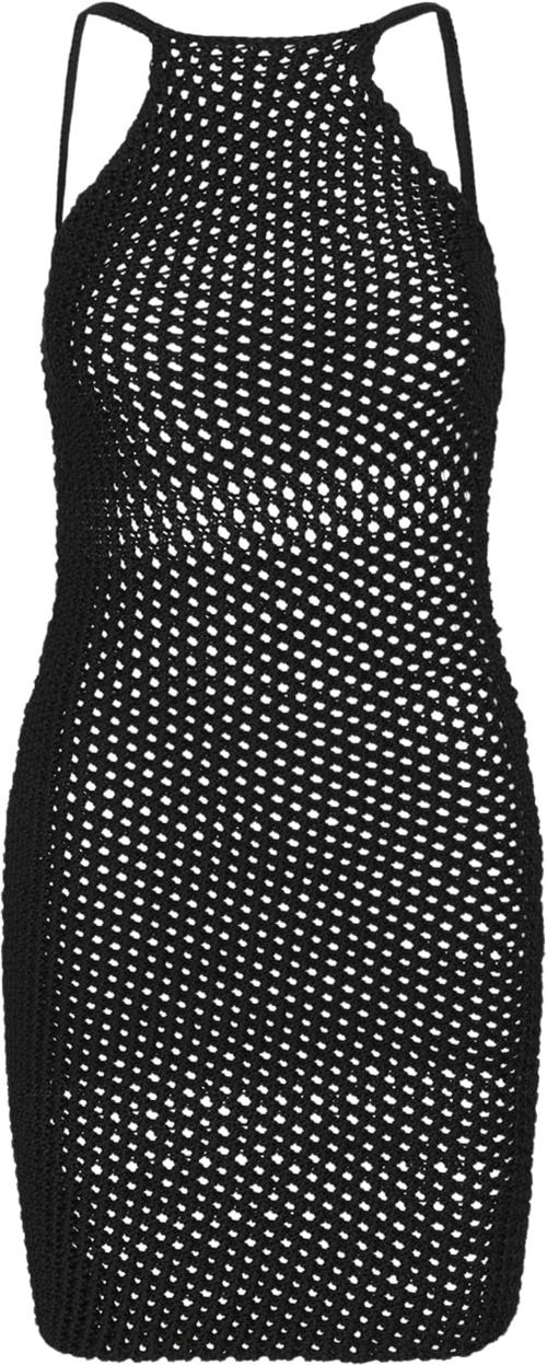 ROTATE Birger Christensen Heavy Crochet Mini Dress Kvinde Black Korte Kjoler Str 34 - hos Magasin