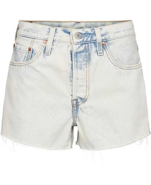 Levi's 501 Original Short Snow PIC SH Kvinde Blå Denim Shorts Str 31 - Bomuld hos Magasin