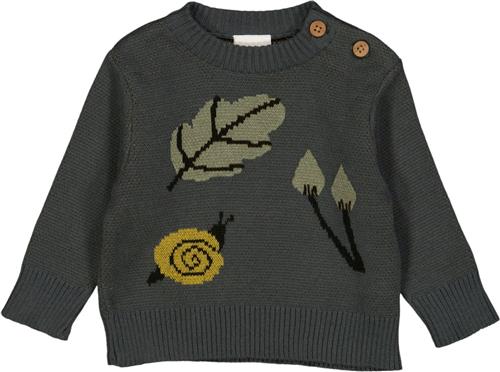 Müsli by Green Cotton Forest Knit Sweater Baby Str 92 - Balance Green Strik Bomuld hos Magasin