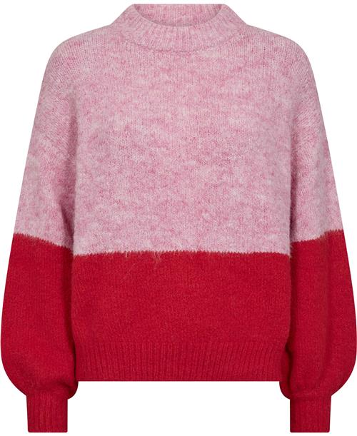 A-VIEW Patrisia new Block Knit Kvinde Rose/red Sweaters Str S - hos Magasin