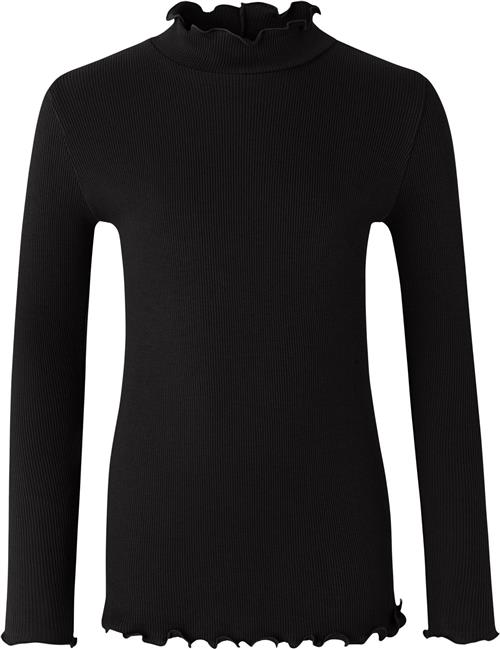 Rosemunde Turtleneck Str 152 Piger - Sort Langærmede T-shirts Bomuld hos Magasin