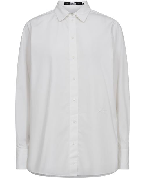 Se Karl Lagerfeld Signature Tunic Shirt Kvinde White Tunikaer Str 36 - hos Magasin ved Magasin