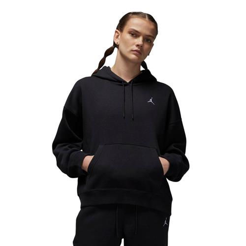 Se Nike Jordan Brooklyn Fleece Kvinde Black/white Hættetrøjer Str M - Bomuld hos Magasin ved Magasin