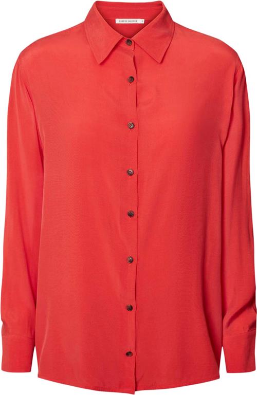 Se Rabens Saloner Sandwashed Men's Shirt Rosali Kvinde Red Toppe Str L - hos Magasin ved Magasin