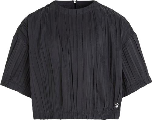 Se Calvin Klein Festive Plisse SS TOP Str 8 år - Beh Kortærmede T-shirts hos Magasin ved Magasin