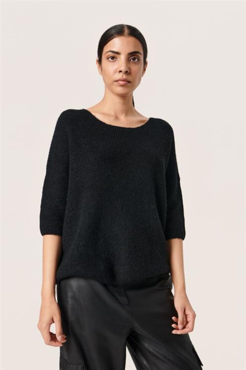 Soaked in Luxury Sltuesday Jumper Kvinde Black Sweaters Casual Fit Str XL - hos Magasin