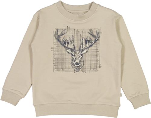 Se Wheat Sweatshirt Dådyr Str 3 år / 98 cm - Gravel Sweatshirts Bomuld hos Magasin ved Magasin