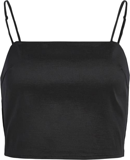 Object Objanya Corsage Crop TOP A VIP 23 Kvinde Black Tanktoppe Slim Fit Str 34 - hos Magasin