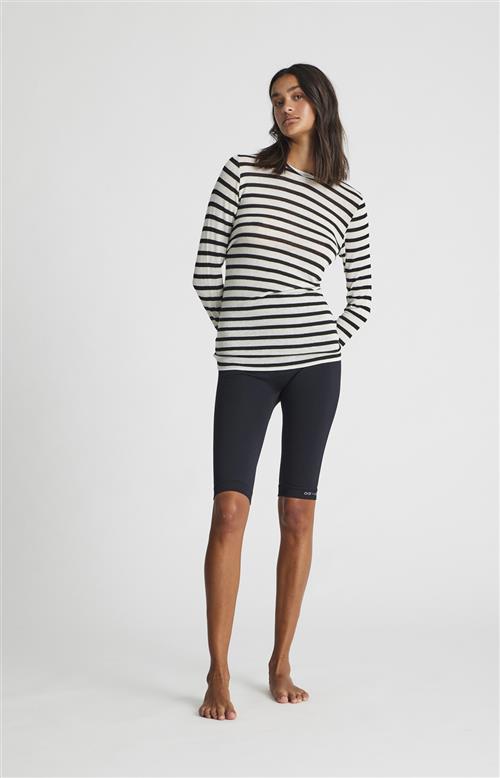 Gai&Lisva Thyra L/S Sailor Wool Top Kvinde Ecru Sailor Stripe Toppe Str XS - Uld hos Magasin