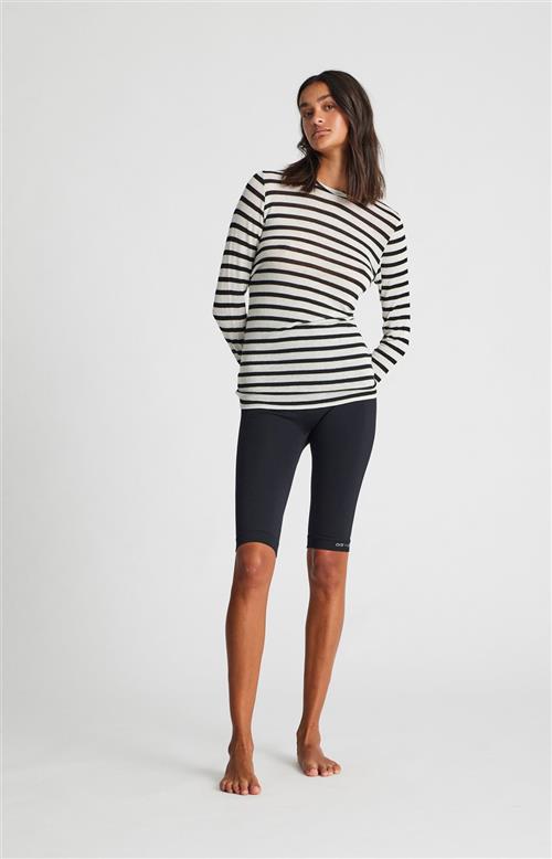 Gai&Lisva Thyra L/S Sailor Wool Top Kvinde Ecru Sailor Stripe Toppe Str L - Uld hos Magasin