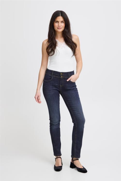 Se Fransa Zomal 2 Jeans Denim Kvinde (Noos) Indigo Blue Denim Skinny Jeans Regular Fit Str 44 Denim - hos Magasin ved Magasin