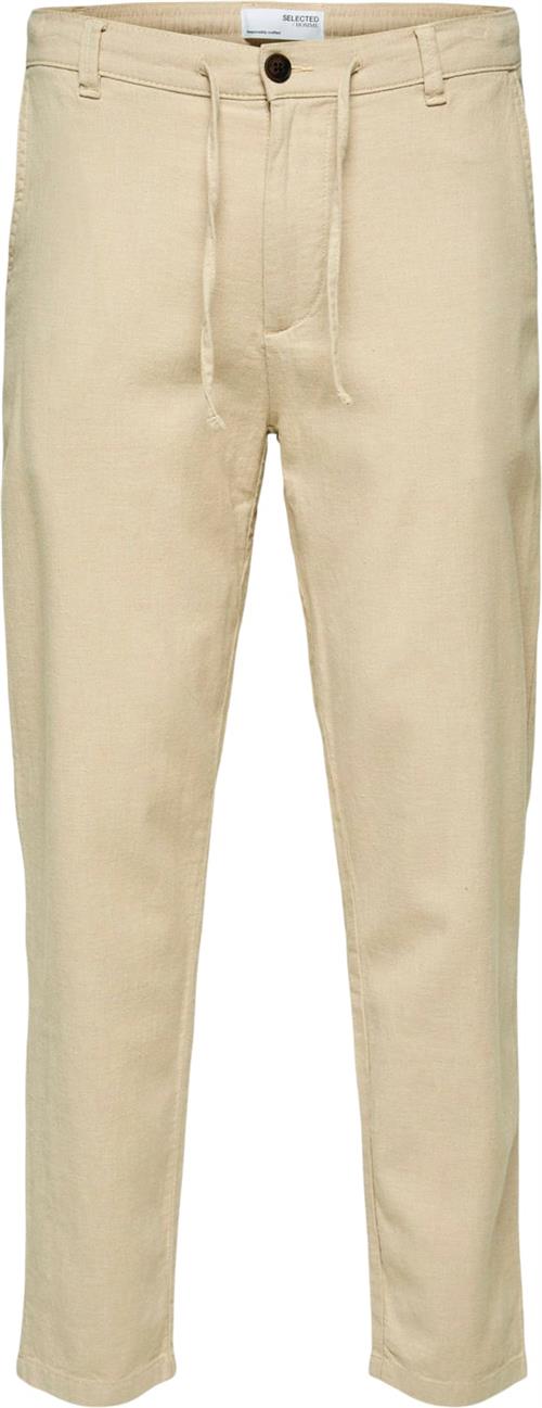 Selected Homme Slhslimtapebrody 172 Linen Pants N Mand Incense/mixed W. Oatmeal Chinos Str L - hos Magasin