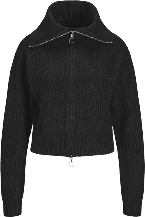 Se JJXX Jxgilly Diverse Cardigan Knit LN Kvinde Black//moonbeam Neck Piping Sweaters Regular Fit Str L - hos Magasin ved Magasin