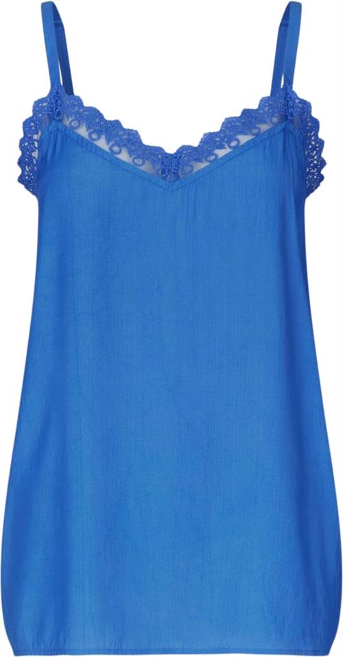 Se Lollys Laundry Vianell Top SL Kvinde Blue Tanktoppe Regular Fit Str M - hos Magasin ved Magasin