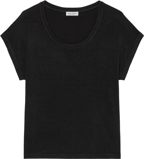 Marc O’Polo Tshirt, Short Sleeve, Deep Round n Kvinde Black Kortærmede T-shirts Str XS - hos Magasin