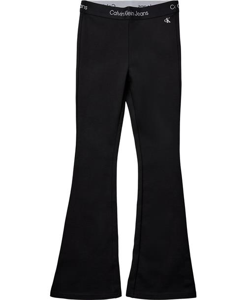 Calvin Klein Flare Trousers With Logo Str 8 år - Beh Bukser Viskose hos Magasin