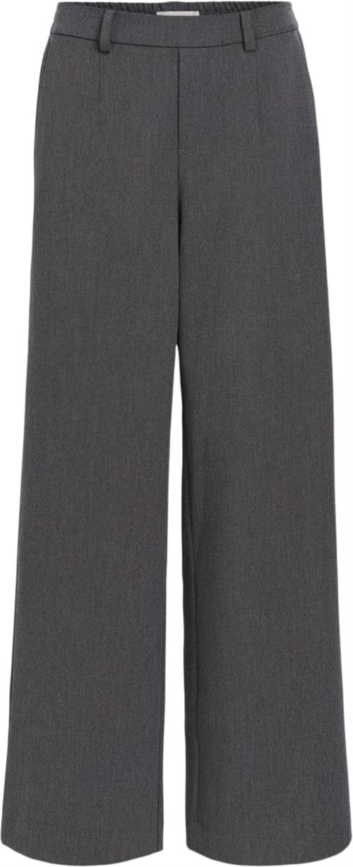 Object Objlisa Wide Pant Noos Kvinde Medium Grey Melange Bukser Med Brede Ben Str 40 - hos Magasin