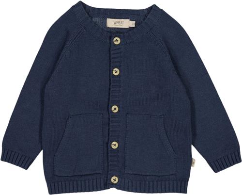 Wheat Klassisk Strik Cardigan Str 2 år / 92 cm - Sea Storm Cardigans Bomuld hos Magasin