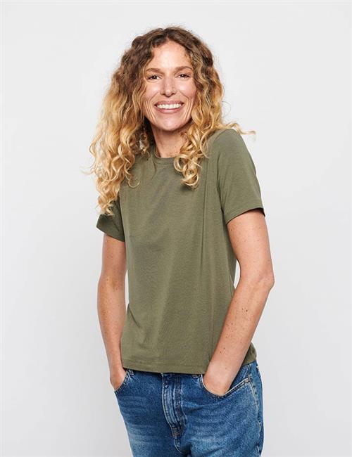 mbyM Juliem Kvinde Dusty Olive Kortærmede T-shirts Str XS - hos Magasin