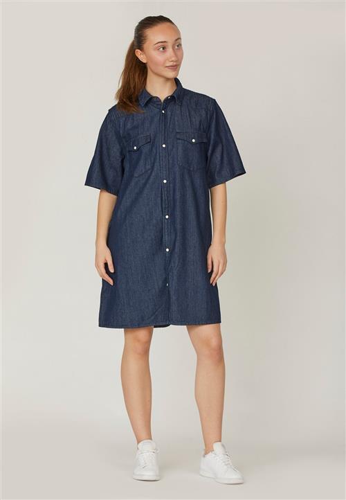 SisterS Point Osaa.DR Kvinde Unwashed Midi Kjoler Str XS - Denim hos Magasin