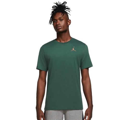 Nike Jordan Jumpman Tshirt Mand Green Kortærmede T-shirts Str S - Bomuld hos Magasin