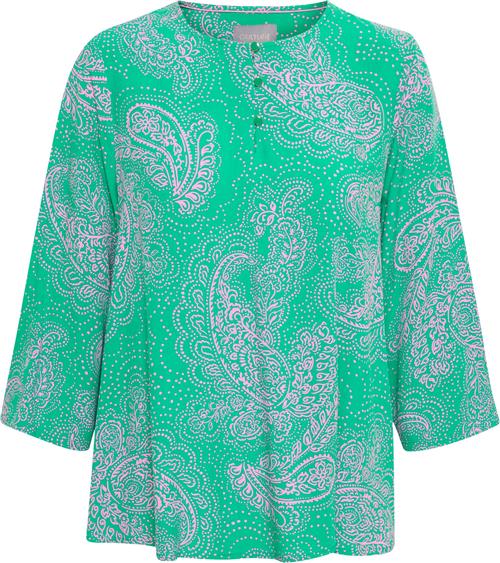 Culture Cupolly Blouse Kvinde Blue/whitecap Paisley Kortærmede Bluser Str XS - hos Magasin