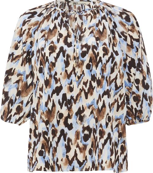 PBO ¤ Kauro Blouse ¤ Kvinde Animal Kortærmede Bluser Str 44 - hos Magasin