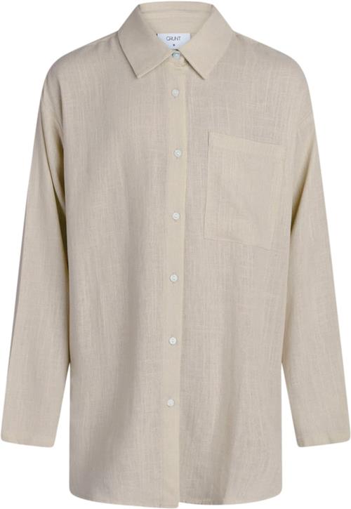 Grunt Latti LS Linen Shirt Str M/12Y - Sand Skjorter hos Magasin