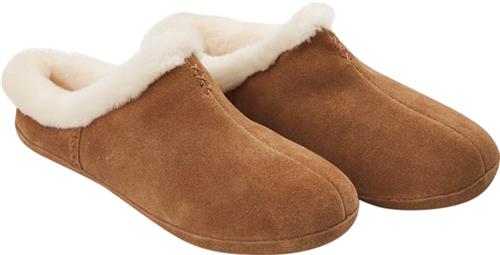 NATURES Collection Cozy Slipper, Suede/lambskin Chestnut Kvinde Brun Hjemmesko Str 40 - hos Magasin