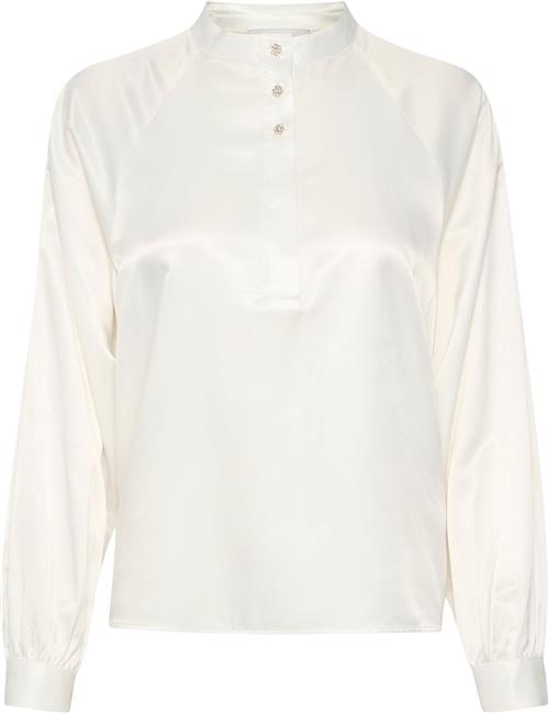 My Essential Wardrobe Estellemw Blouse Kvinde Snow White Langærmede Bluser Str 44 - hos Magasin