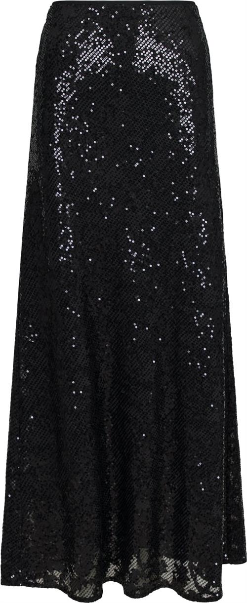 Neo Noir Vicky Sequins Skirt Kvinde Sort Maxi Nederdele Str 38 - hos Magasin