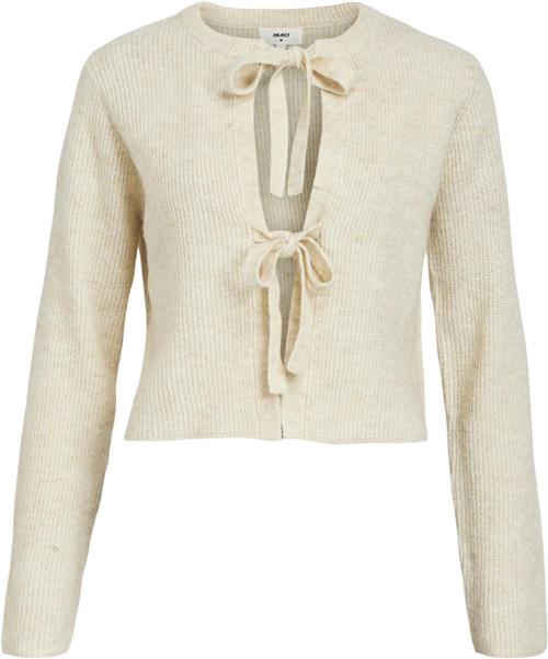 Se Object Objparvi Knit Cardigan 130 Kvinde Sandshell/melange Cardigans Str XS - hos Magasin ved Magasin